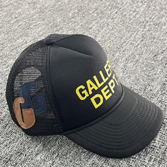 Logo-Print Canvas and Mesh Trucker Cap