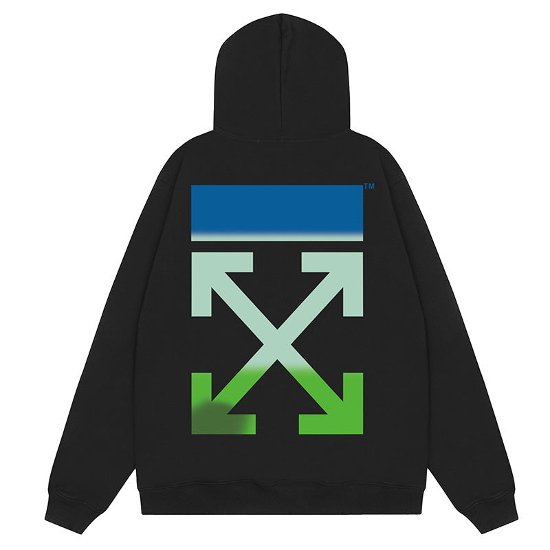 Gradient Arrow Slim Hoodies