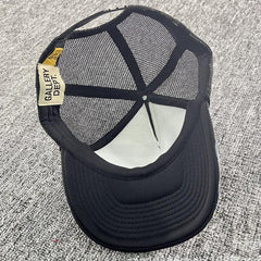 Workshop Paint-Splattered Logo-Print Canvas and Mesh Trucker Cap