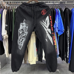 Skull Flare Bottom Pants