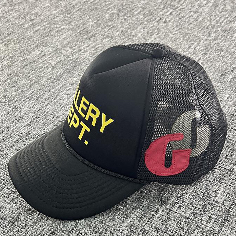 Logo-Print Canvas and Mesh Trucker Cap