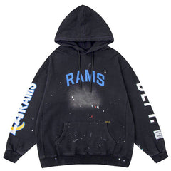 Hand drawn graffiti splash print Hoodies