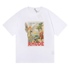 Micro Logo Angel Letter Print T-Shirt