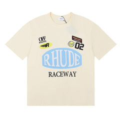 Motorsports Track Letter Print T-Shirt