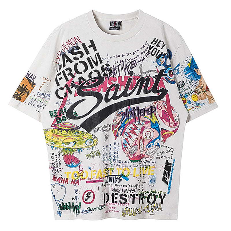 X Takashi Murakami Graffiti Vintage Shirt