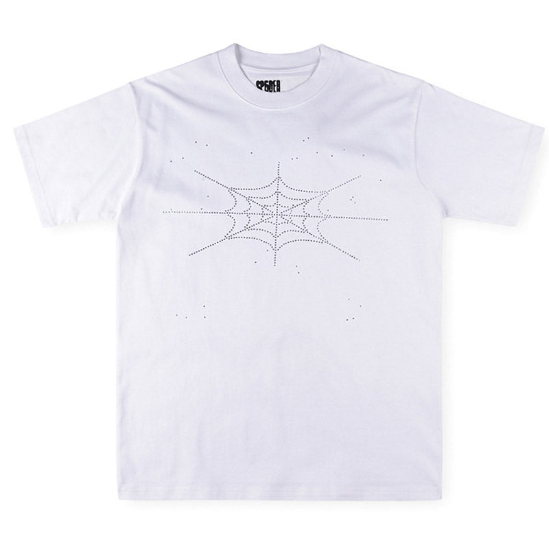 Sp5der Rhinestone Silk Tee