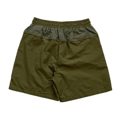 Colorblock embroidered letters Shorts