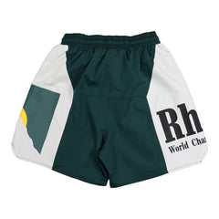 Sunset Print Stitching Contrast Color Casual Beach Shorts