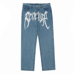 Embroidered Logo Trousers Mid Rise Jeans