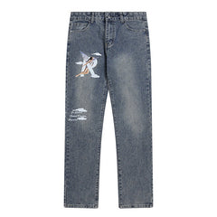 Angel print Jeans
