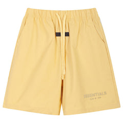 Multi-thread flocking letter printing Shorts