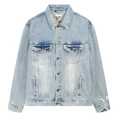 Embroidered Logo Denim Jacket