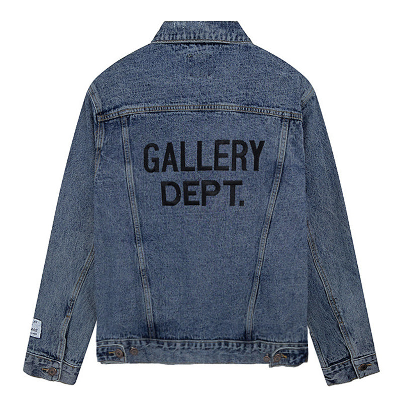 Embroidered Logo Denim Jacket