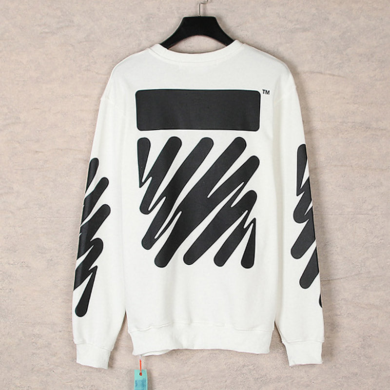 Wavy Arrows Pattern Crewneck Sweatshirts