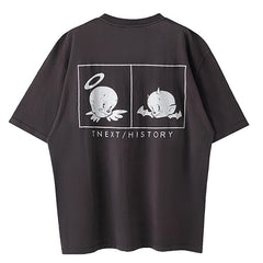 Cotton Green Glasses Sheep Head Printed T-Shirt