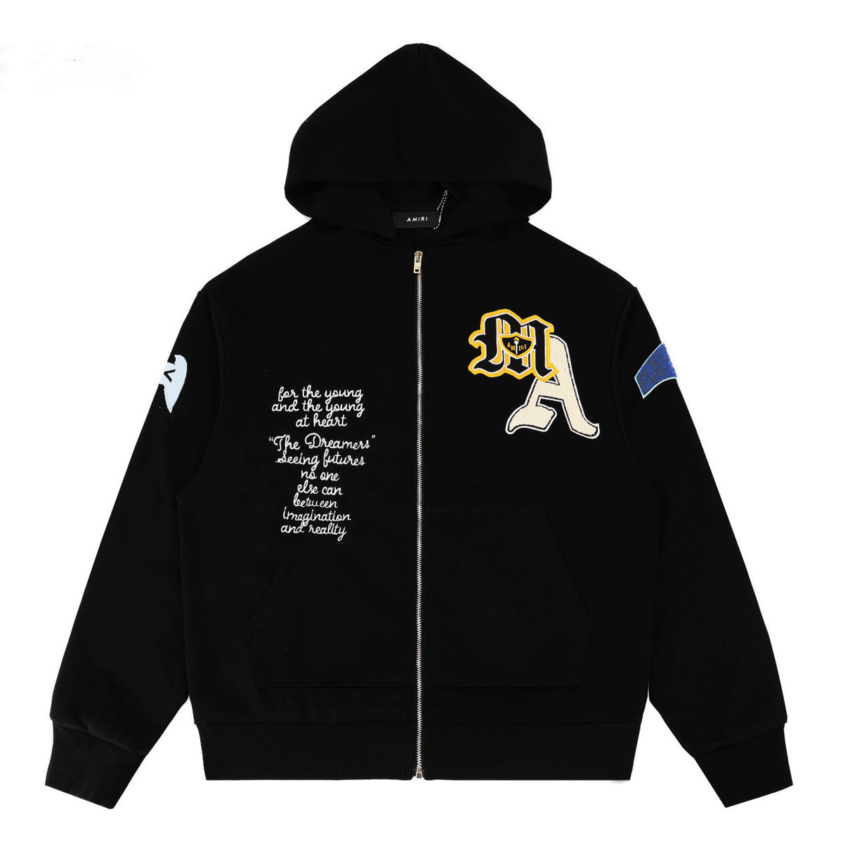 AMIRI Varsity Patch zip-fastening hoodie