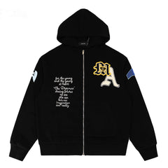 AMIRI Varsity Patch zip-fastening hoodie