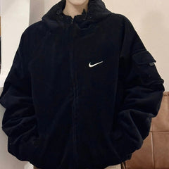 Corduroy Hooded Jacket