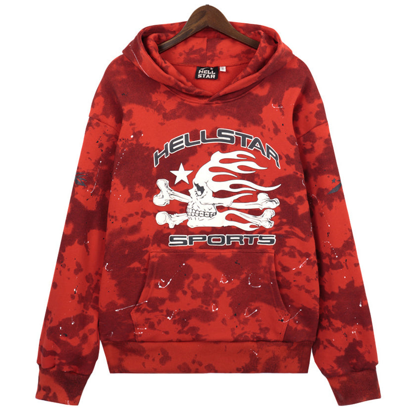 Sports Tie-Dye Skull Hoodie
