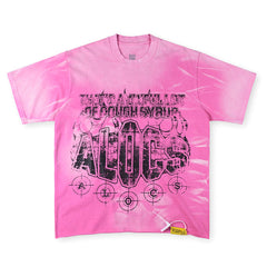 THAT'S A AWFUL LOT OF COUGH SYRUP Flame Print Street Style Washed Distressed Tee