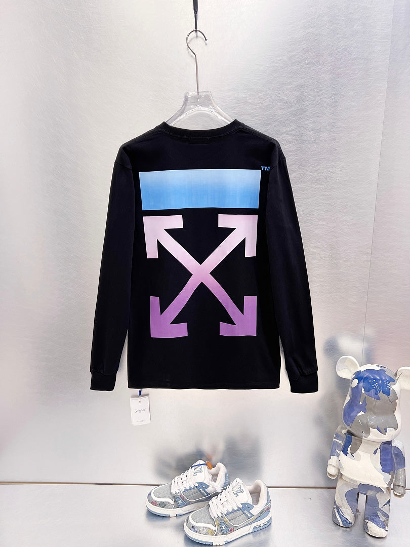 Off White Diag Gradient Long-Sleeve T-Shirt