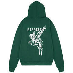 Mascot-print jersey Hoodie